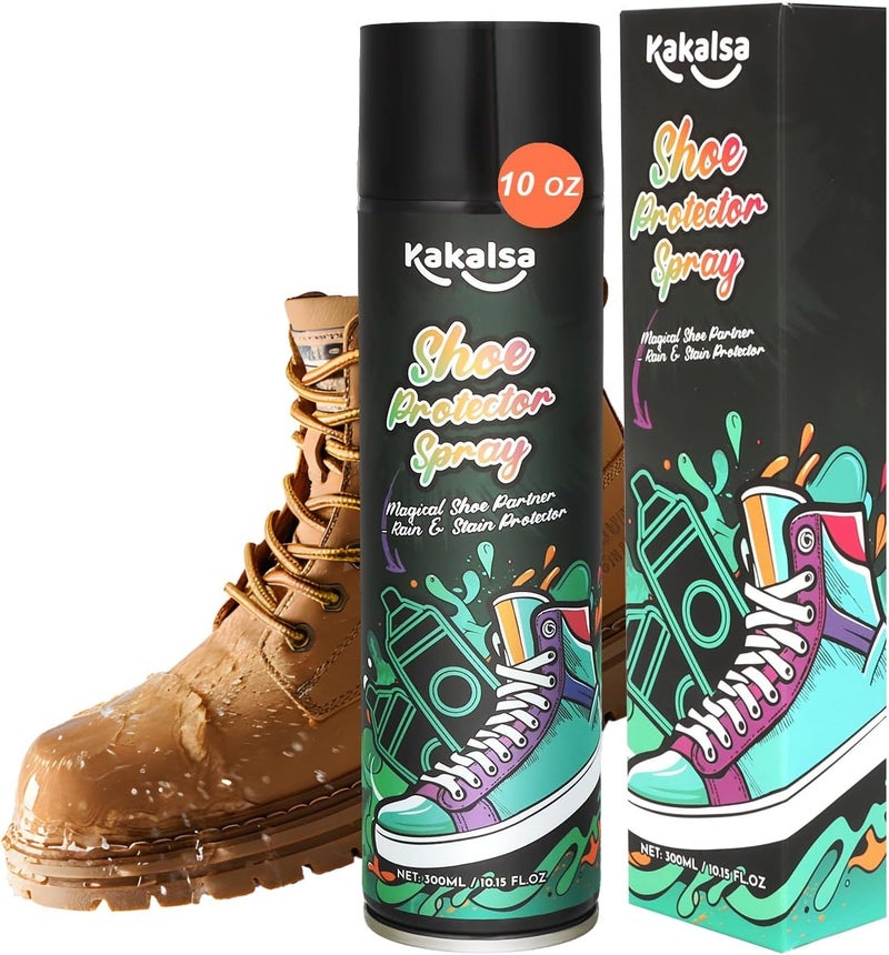 Kakalsa Suede Protector Spray, 10.15 OZ Shoe Protector Spray - Shoe Spray Protectant, Rain & Stain Water Repellent Spray for Shoes, Nano Protection for Sneakers, Canvas, Suede, Leather, Boots, Nubuck - Image 1